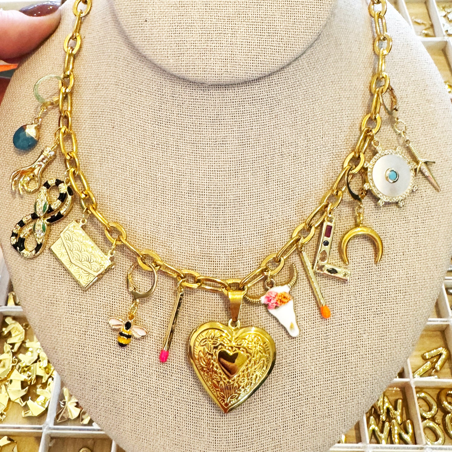 Charm Necklace Display
